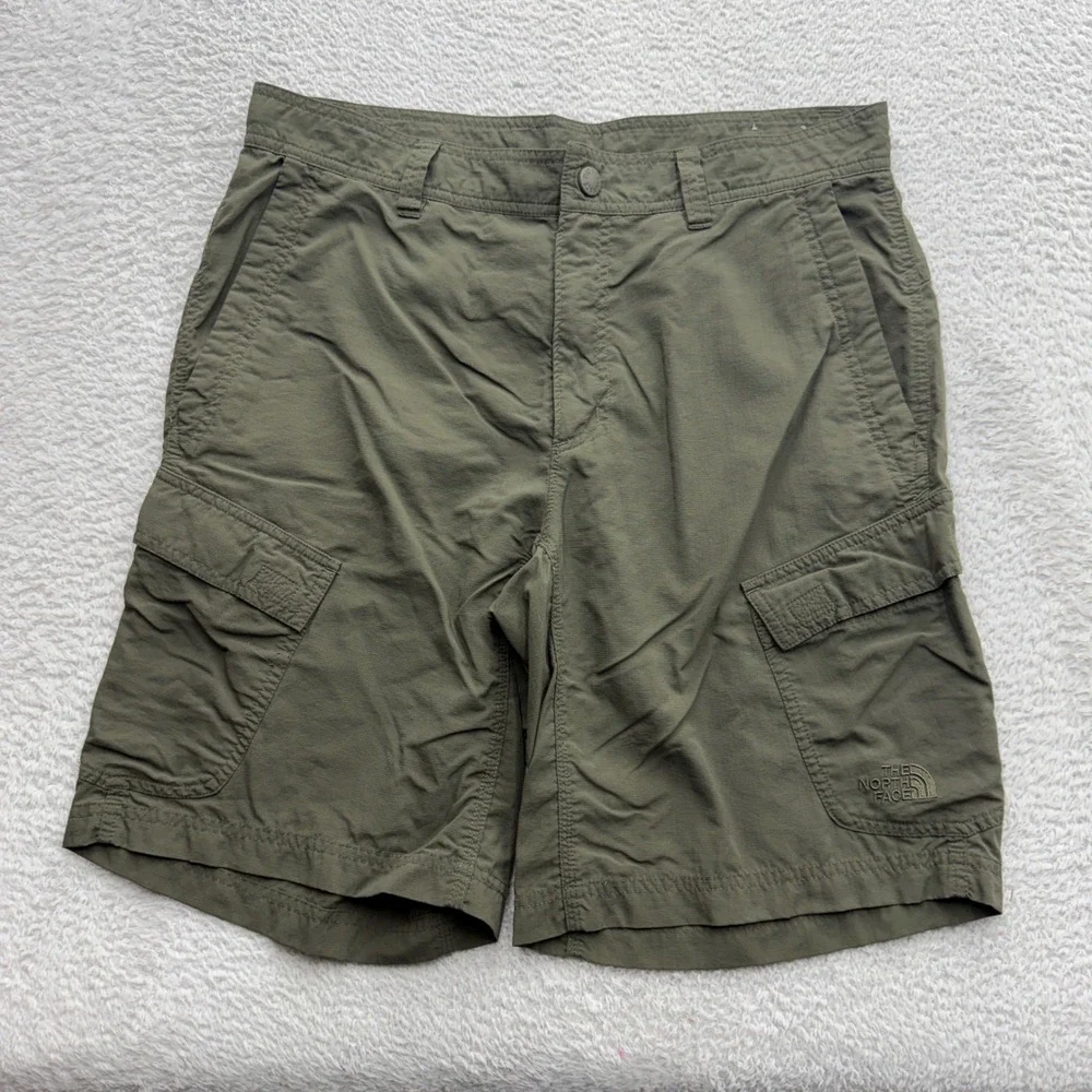 The‎ North Face Mens Horizon Cargo Shorts Olive Green Hiking Ripstop Size 32